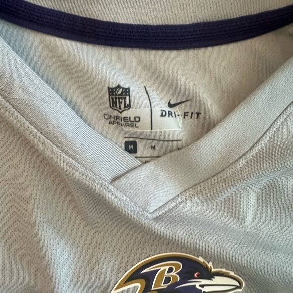 Nike Baltimore Ravens' Gray Long Sleeve Tee Comfortable Crew Neck - Picture 3 of 3